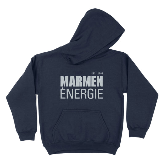 Hoodie Énergie Junior Classique Bleu Marin et Gris