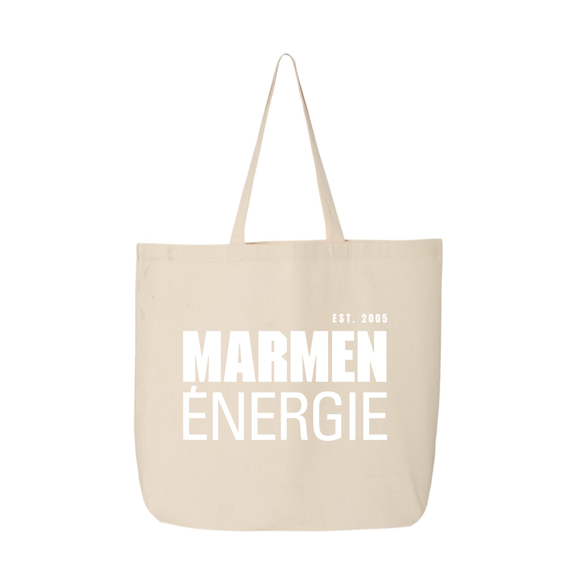 Tote Bag Énergie Classique Crème et Blanc