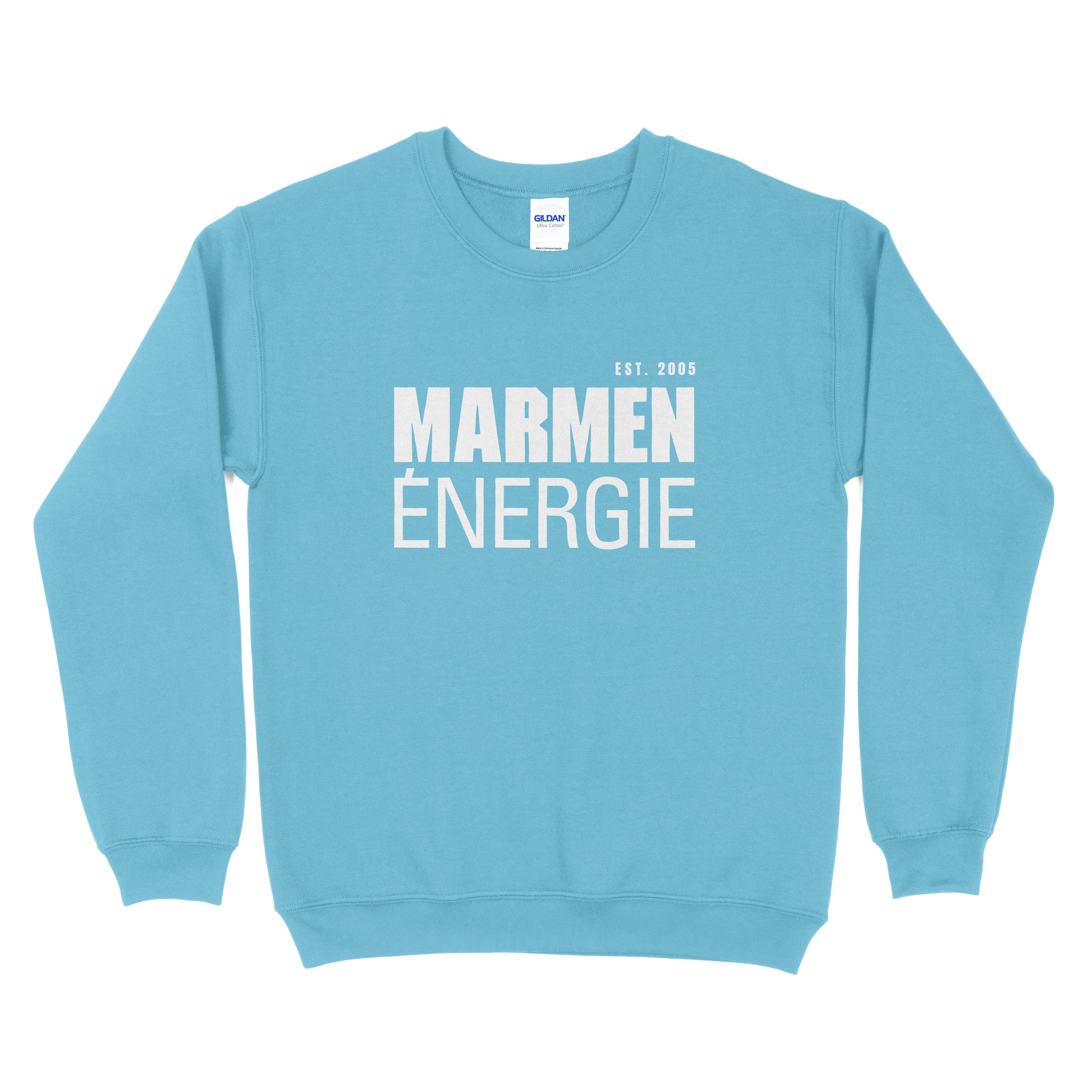 Crewneck Énergie Classique Bleu Ciel et Blanc