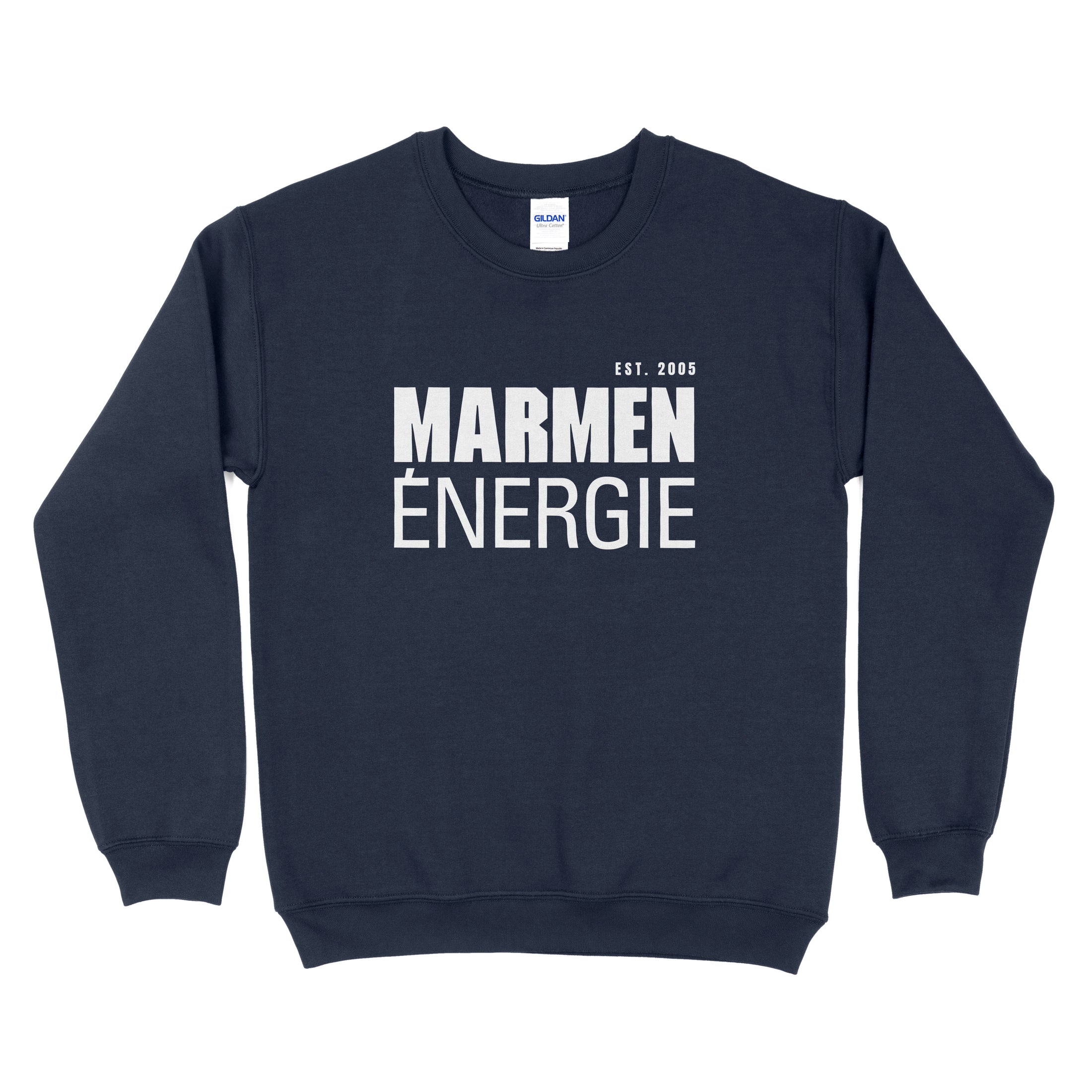 Crewneck Énergie Classique Bleu Marin et Blanc