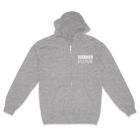 Veste à zip Énergie Classique Gris et Blanc