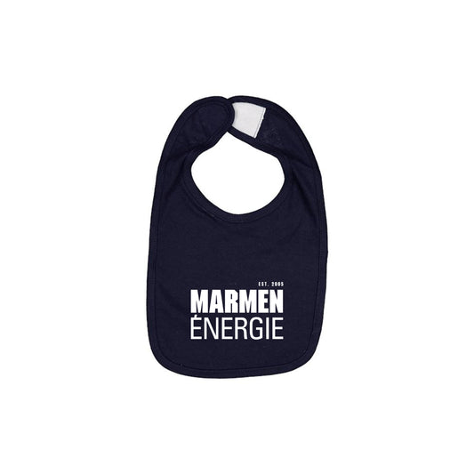Bavette Énergie pour bébé Classique Bleu Marin et Blanc