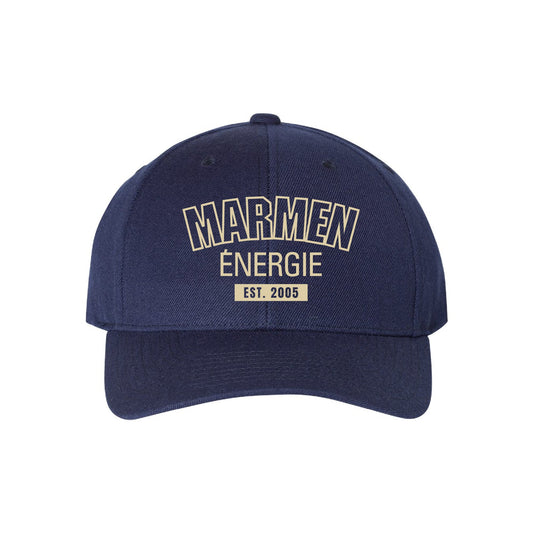 Casquette Énergie Snapback Université Bleu Marin et Crème