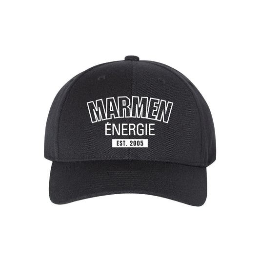 Casquette Énergie Snapback Université Noir et Blanc