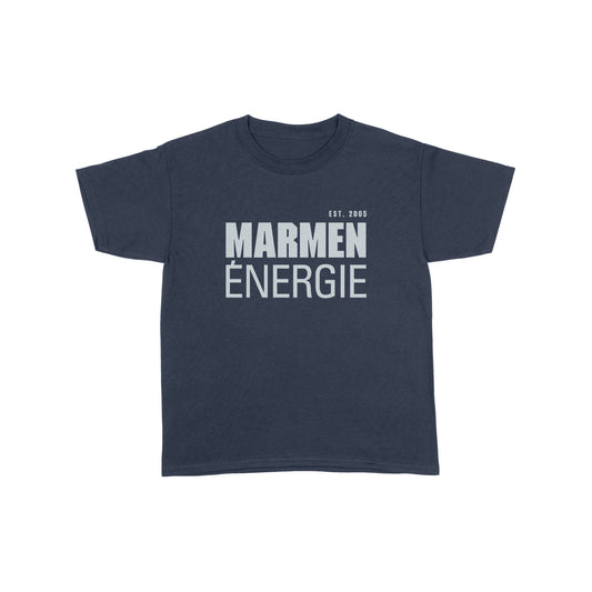 T-Shirt Énergie Junior Classique Bleu Marin et Gris