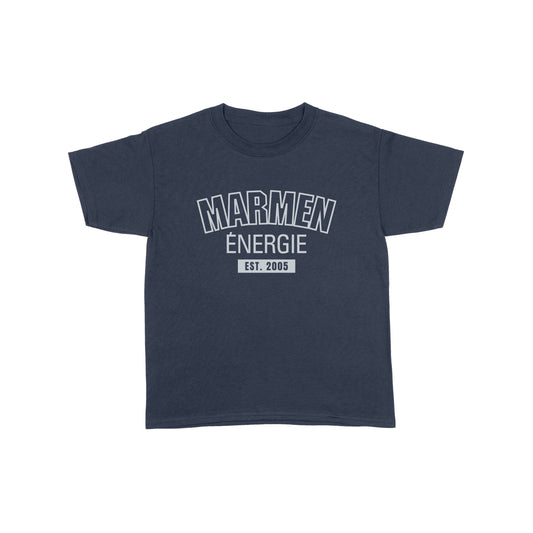 T-Shirt Énergie pour bébé Classique Bleu Marin et Gris
