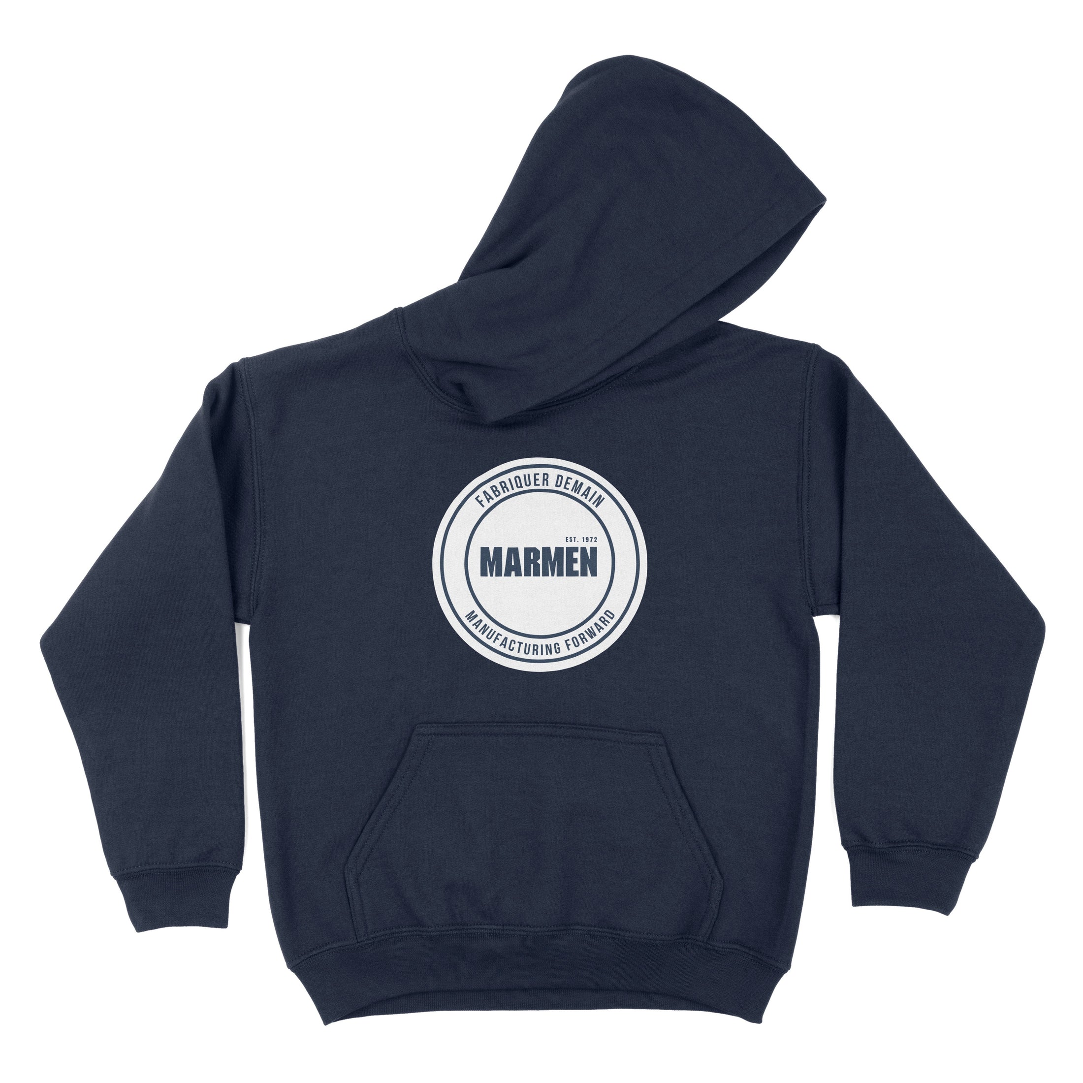 Hoodie Junior Cercle Bleu Marin et Blanc