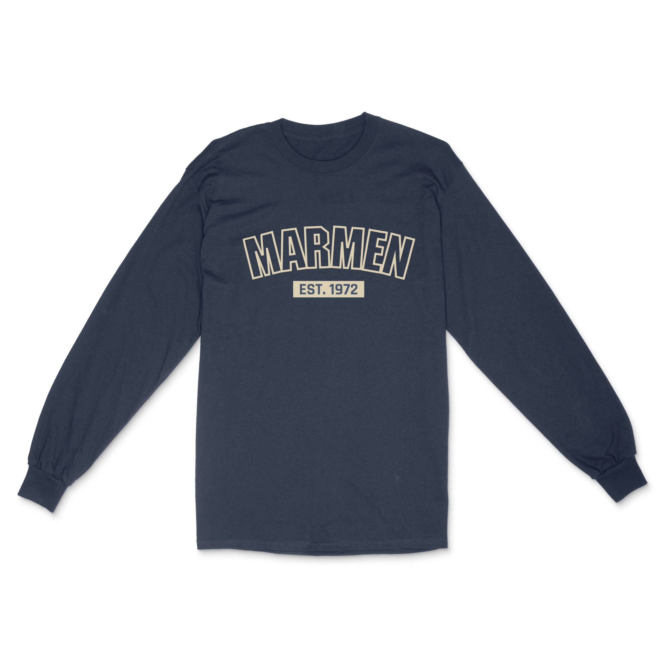 Longsleeve Université Bleu Marin et Crème