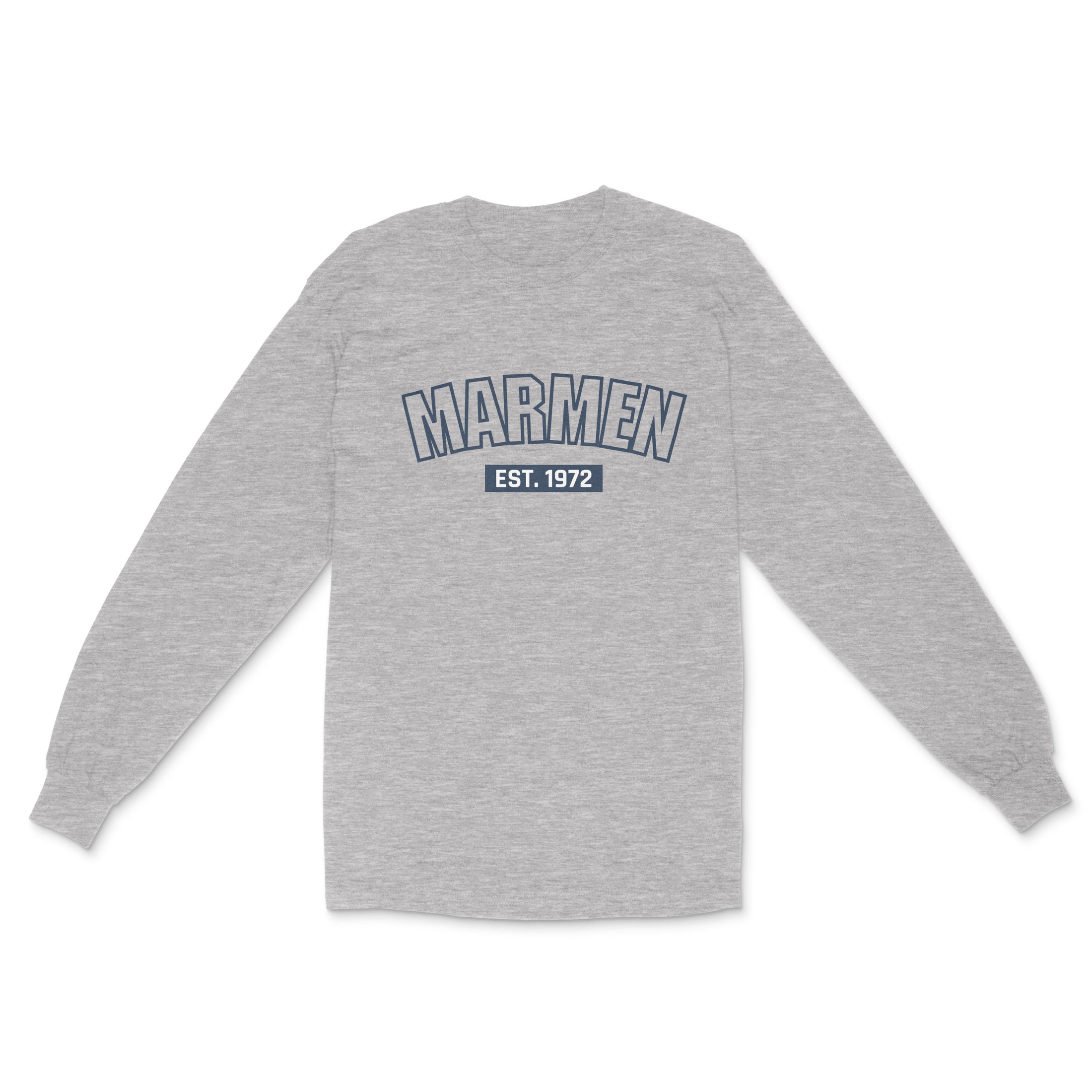 Longsleeve Université Gris et Bleu Marin