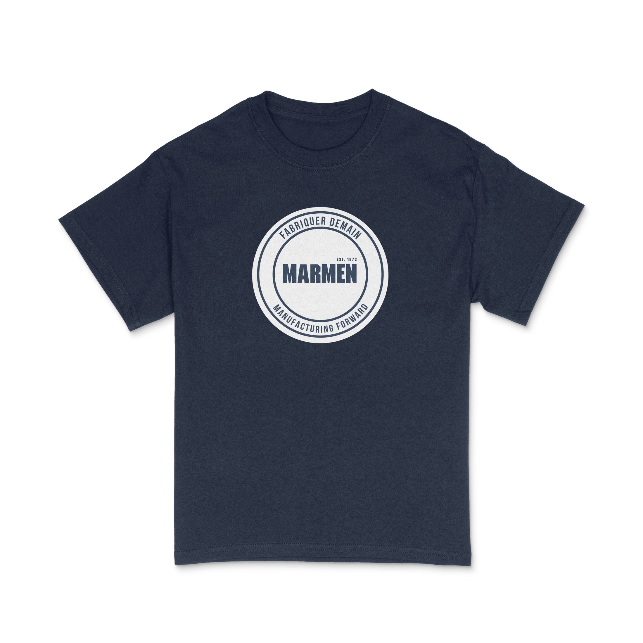 T-Shirt Cercle Bleu Marin et Blanc