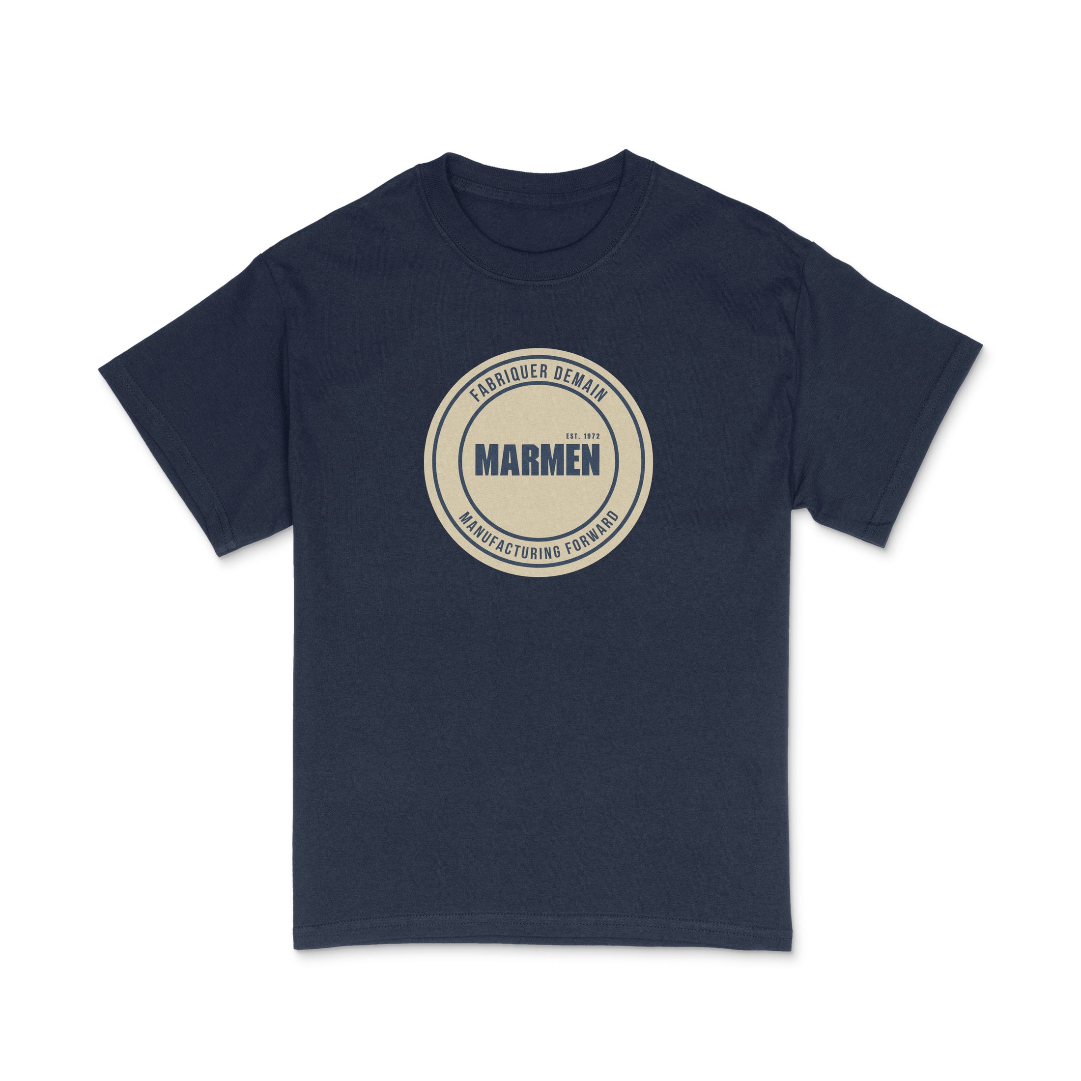 T-Shirt Cercle Bleu Marin et Crème