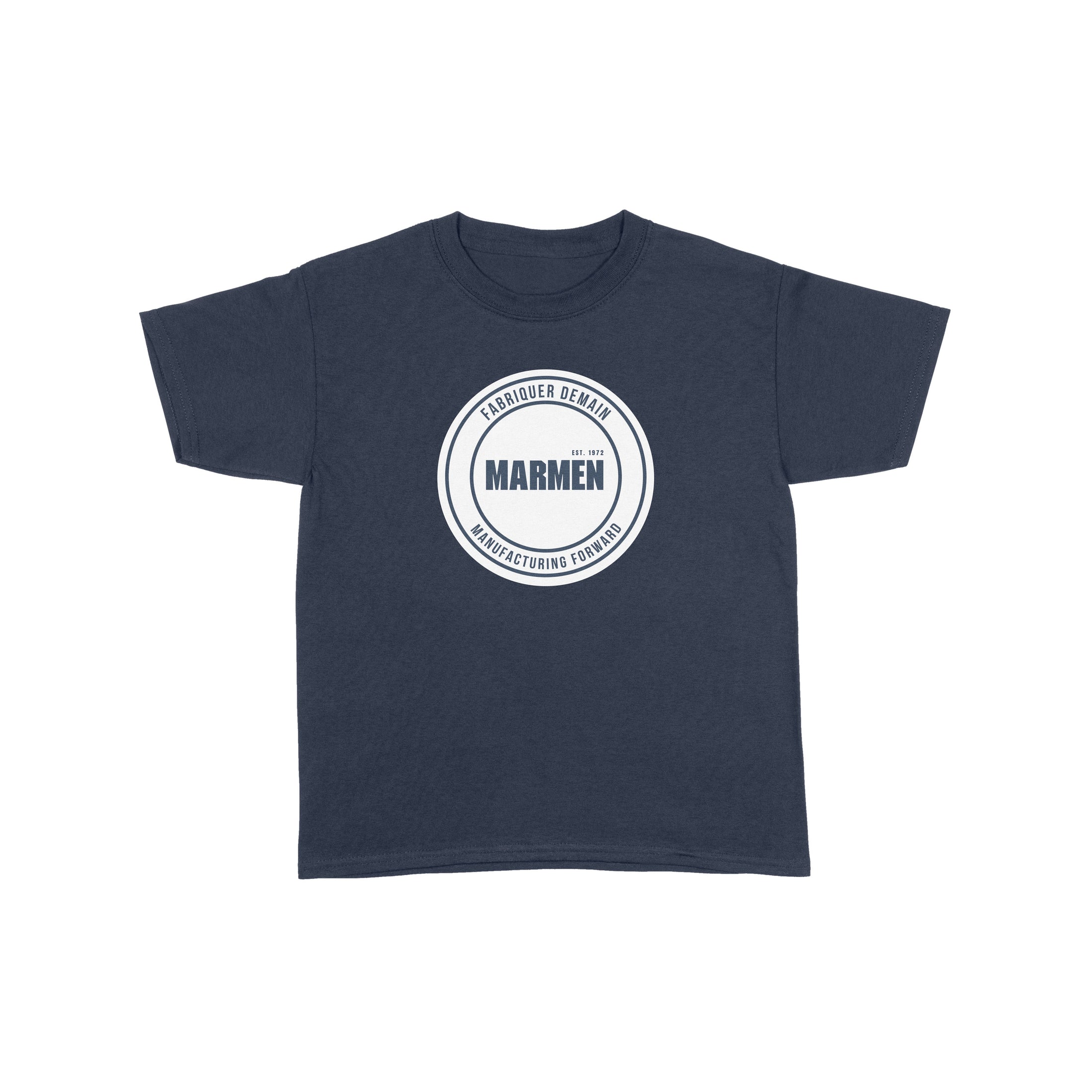 T-Shirt Junior Cercle Bleu Marin et Blanc